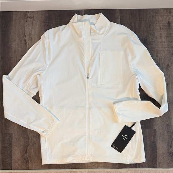 lululemon athletica Jackets & Blazers - lululemon athletica White Lightweight Full-Zip Shirt Jacket